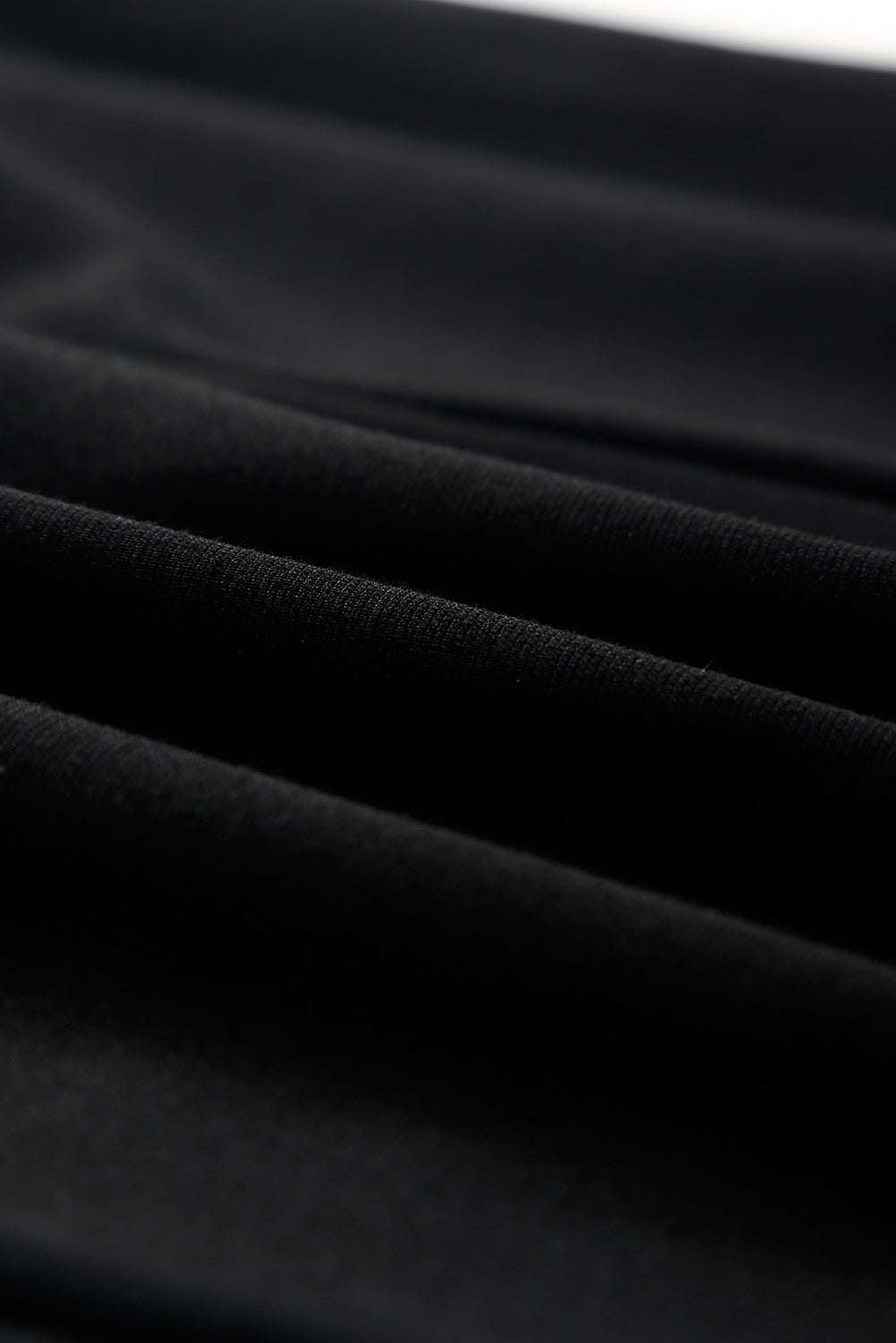 Black Ruched Buttons Embellished Side Split Pencil Midi Skirt