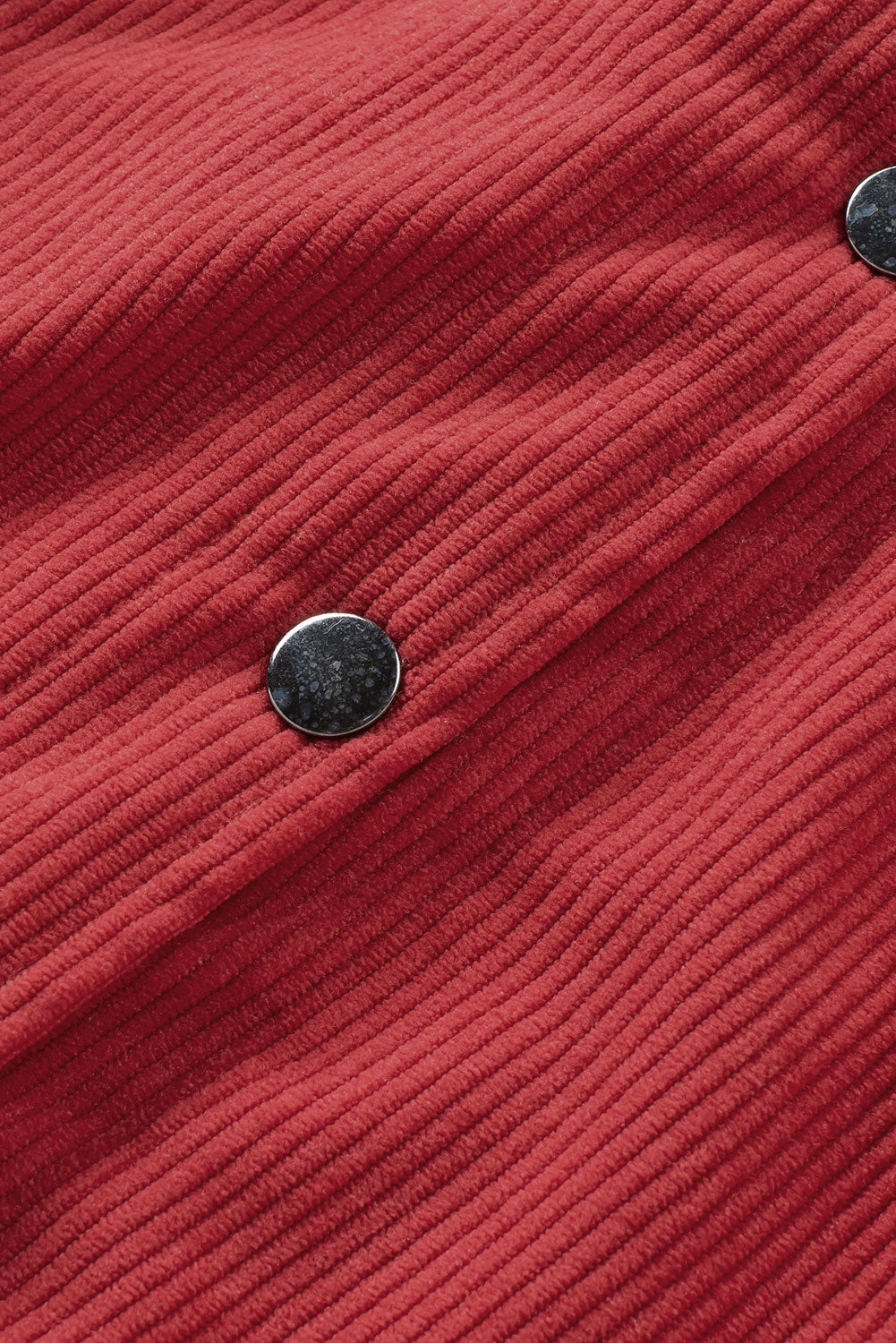 Khaki Corduroy Sherpa Snap Button Flap Jacket
