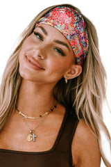 Multicolor Floral Print Non-Slip Wide Yoga Headband