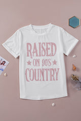 White Raised on 90s Country Graphic Tee