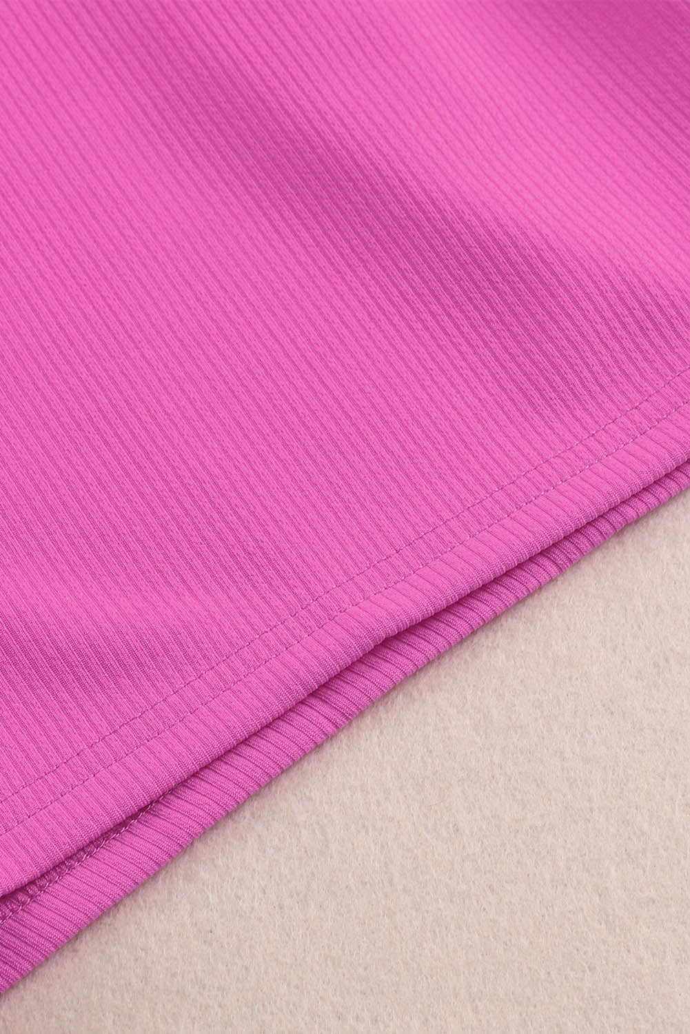 Rose Rib Knitted Sleeveless Crop Top and Elastic Waist Shorts Set