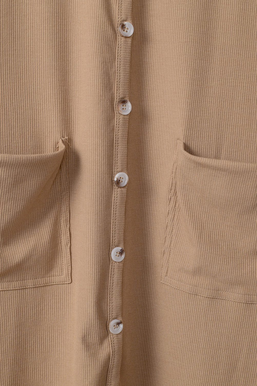 Apricot Selected Button Pocketed High Low Cardigan
