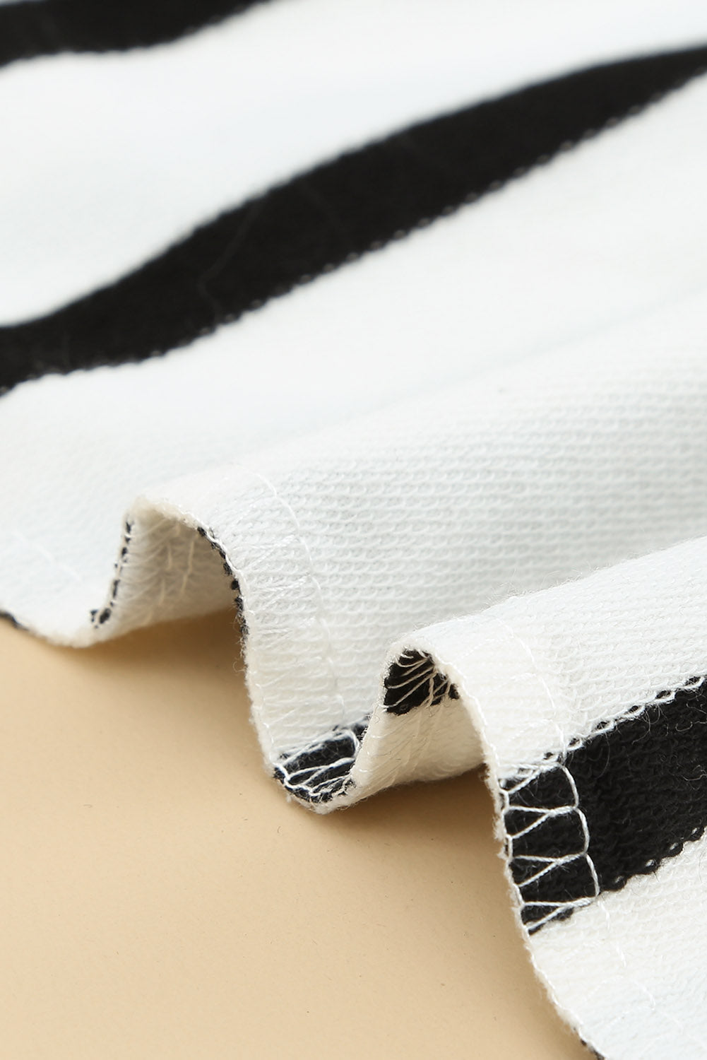 White Aztec Sleeve Striped Raglan Plus Size Top