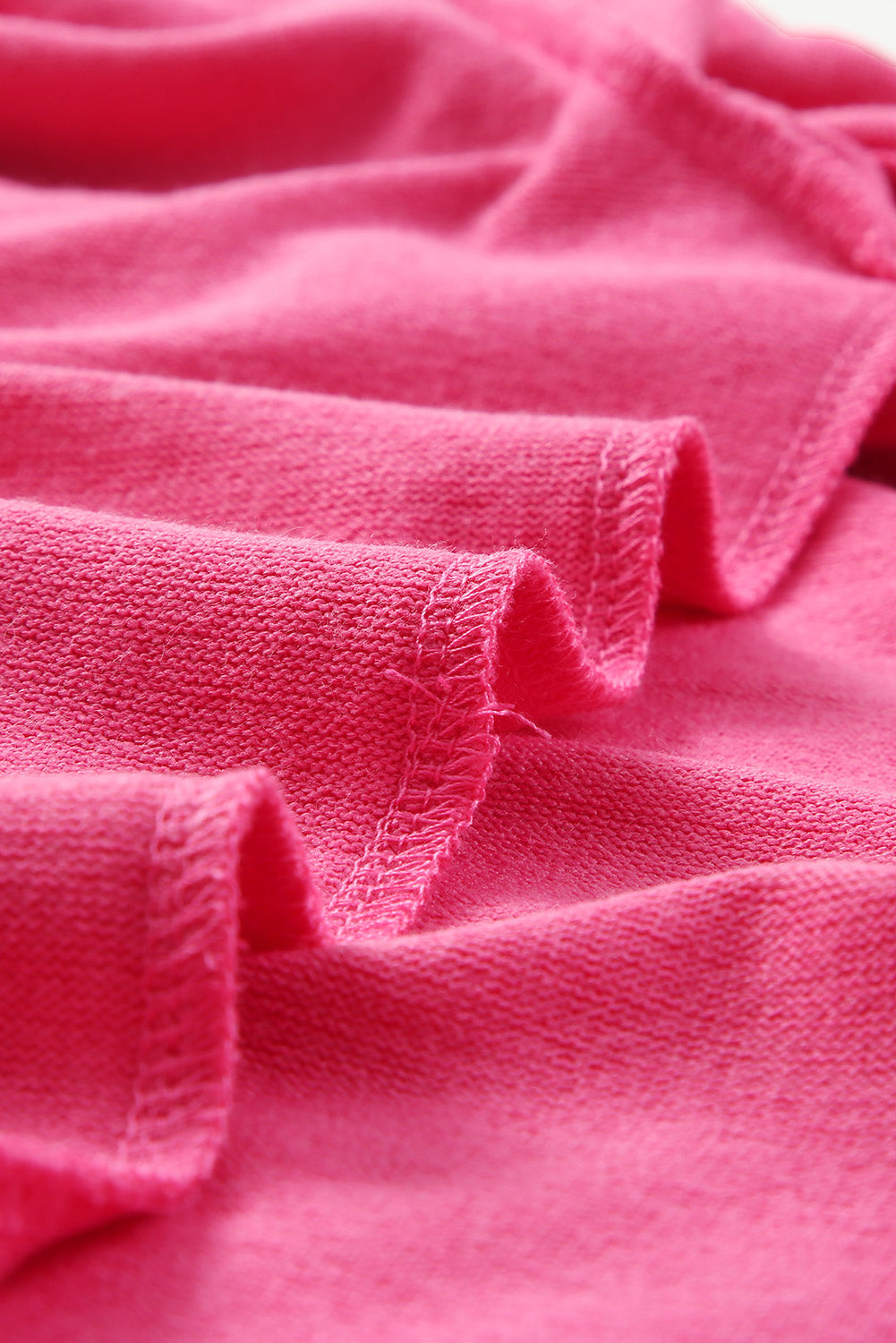Rose Solid Color Cold Shoulder Long Sleeve Top