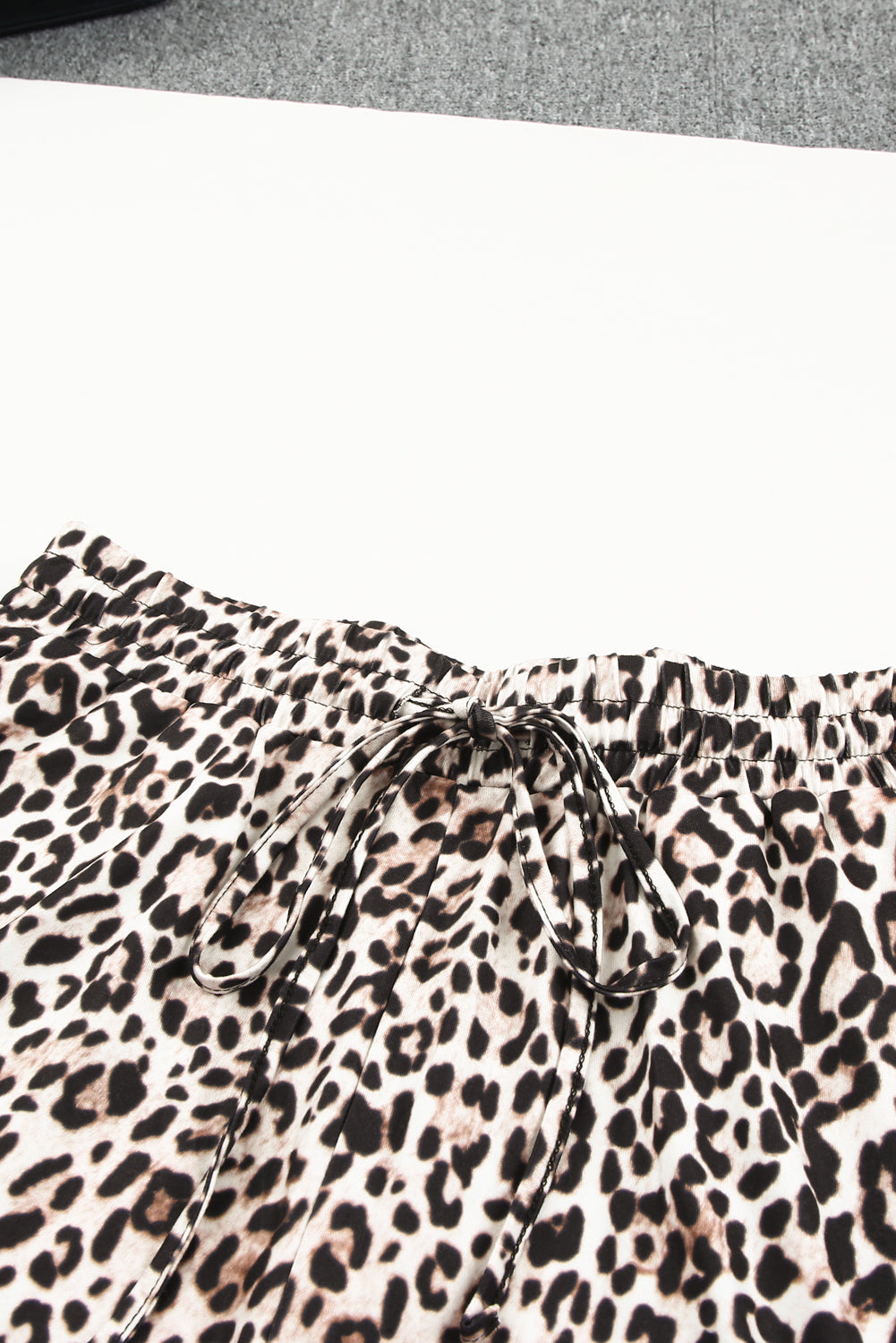 Leopard Plus Size Short Sleeve and Shorts Lounge Set