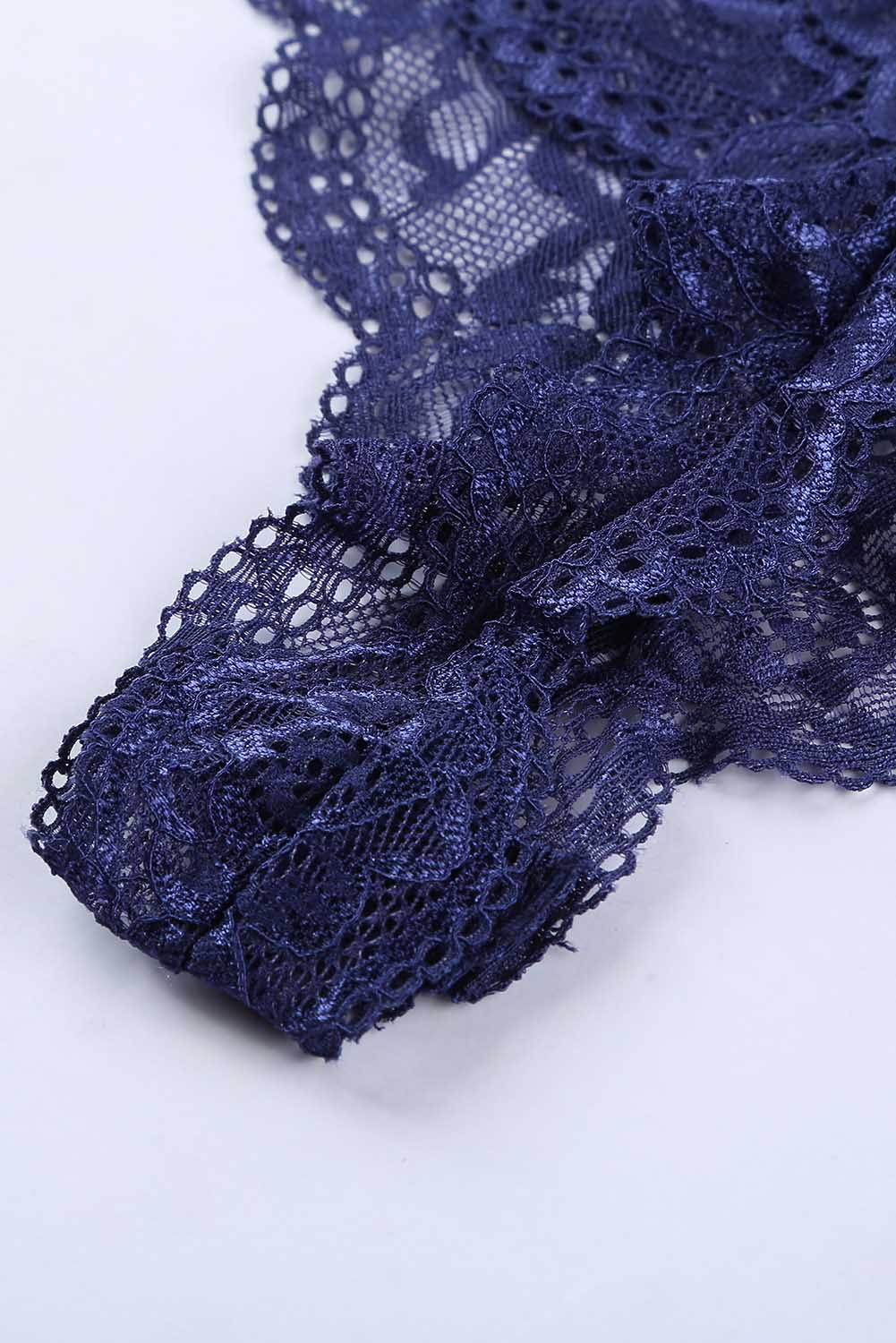 Blue Lace Tulle Teddy Lingerie
