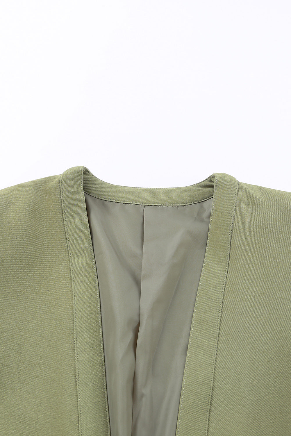 Green Open Front Flap Detail Blazer