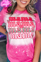 Rose Mama Letter Print Graphic Tie Dye