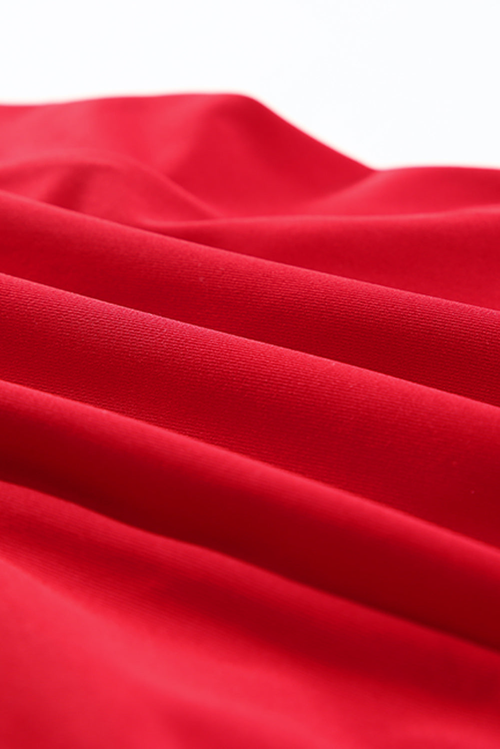 Red Halter Neck Wrapped Mini Bodycon Dress