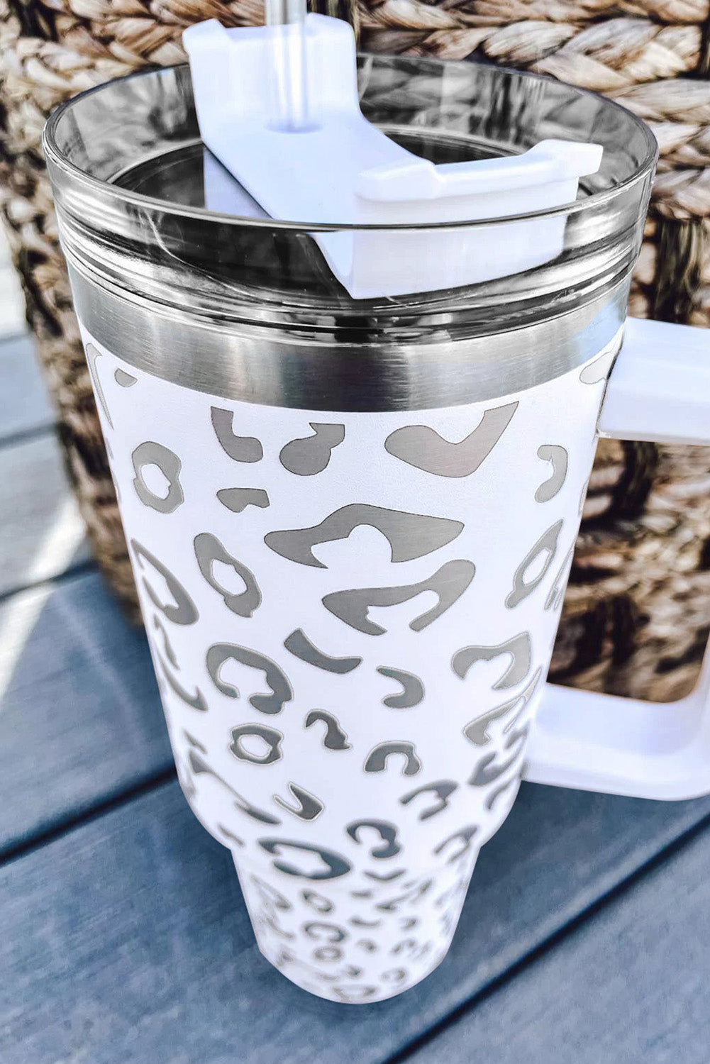Rose Leopard Spotted 304 Stainless Double Insulated Cup 40oz