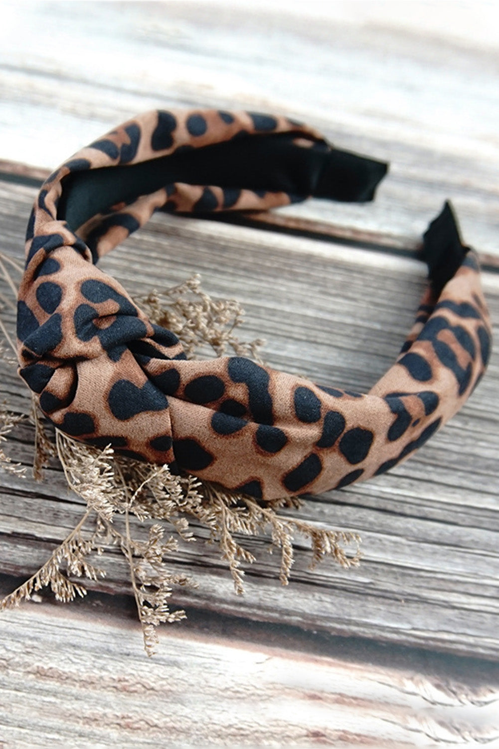 Leopard Bow Knotted Headband 14*18cm