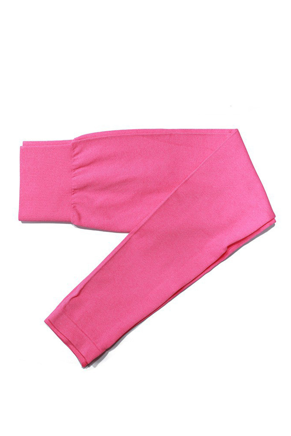 Rose Solid Color Seamless High Waist Yoga Pants