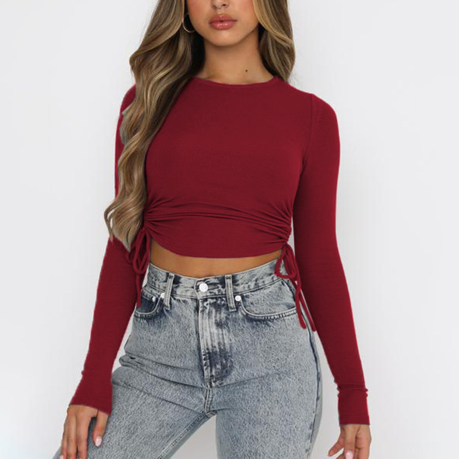 Long Sleeve Ruched Top