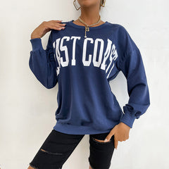 Autumn Women Clothing Long Sleeve Letter Graphic Sweater Women