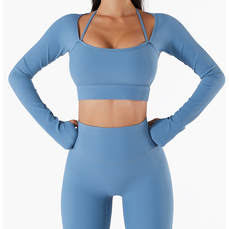 Halter Strap Cropped Sports Top