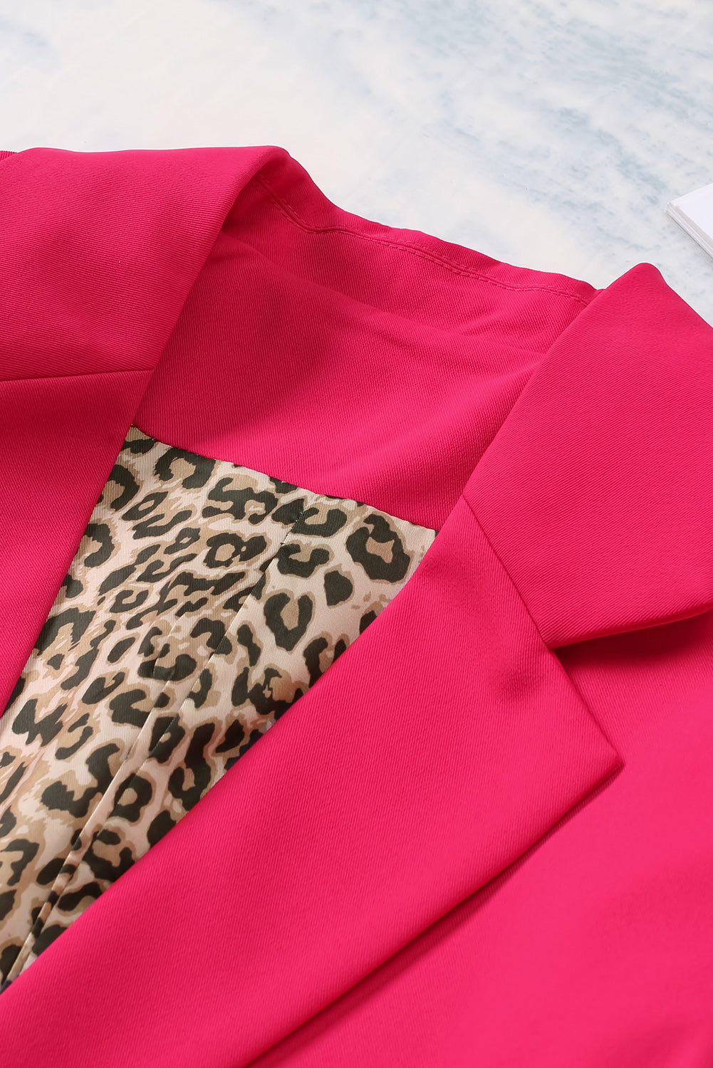 Rose Leopard Lined Blazer
