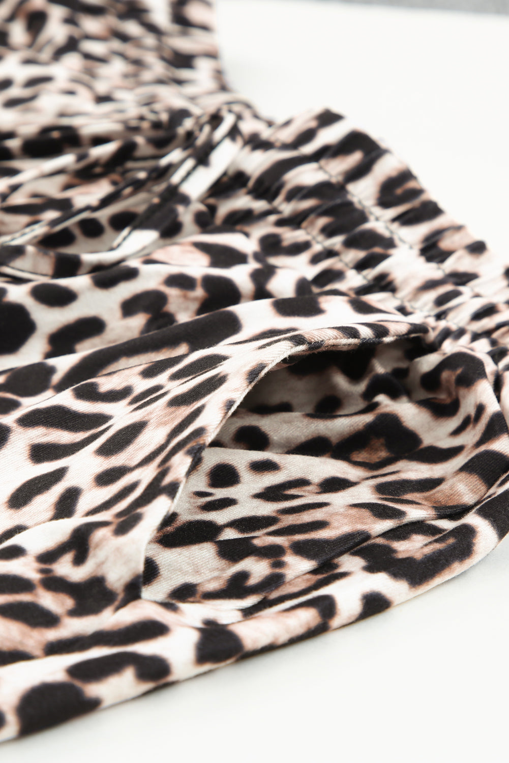Leopard Plus Size Short Sleeve and Shorts Lounge Set