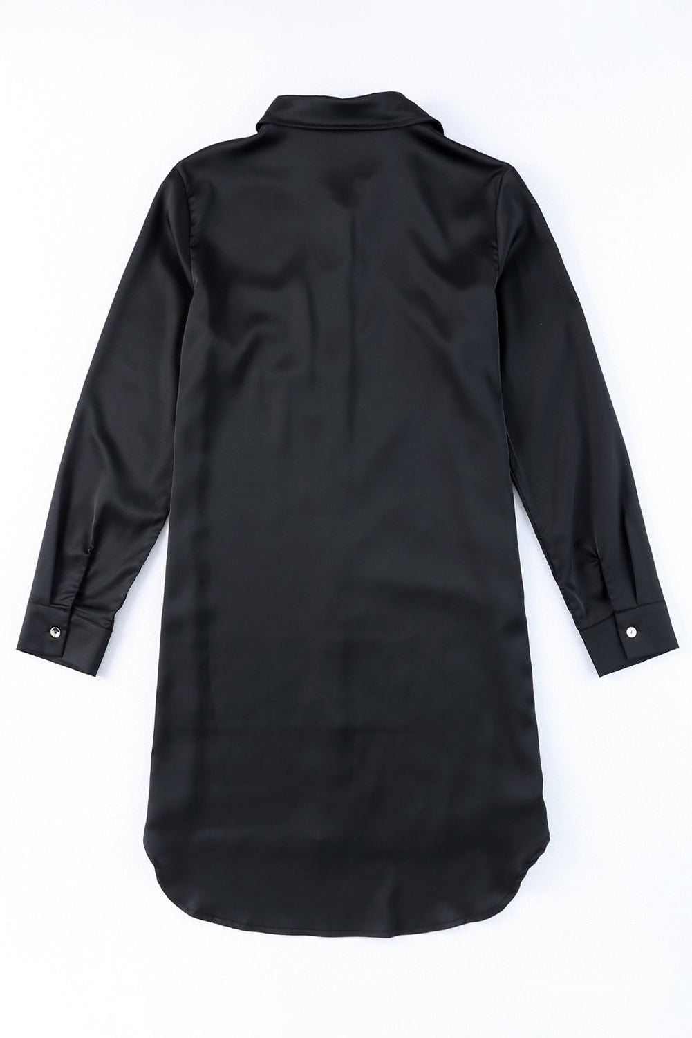 Khaki Sequin Splicing Pocket Buttoned Shirt Dress