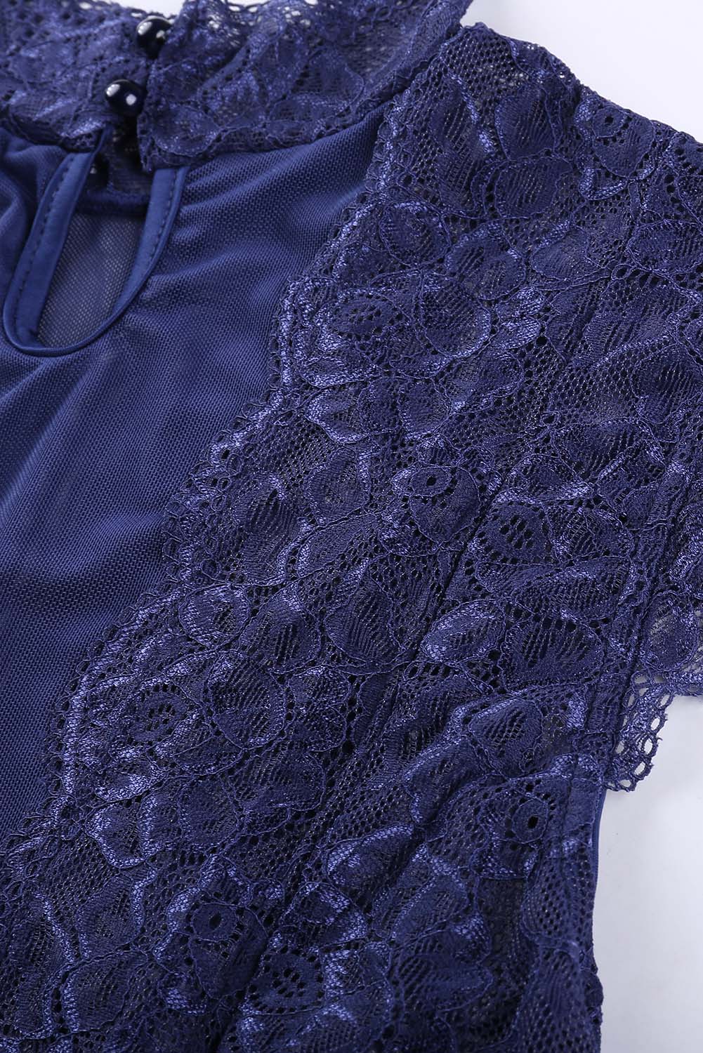 Blue Lace Tulle Teddy Lingerie