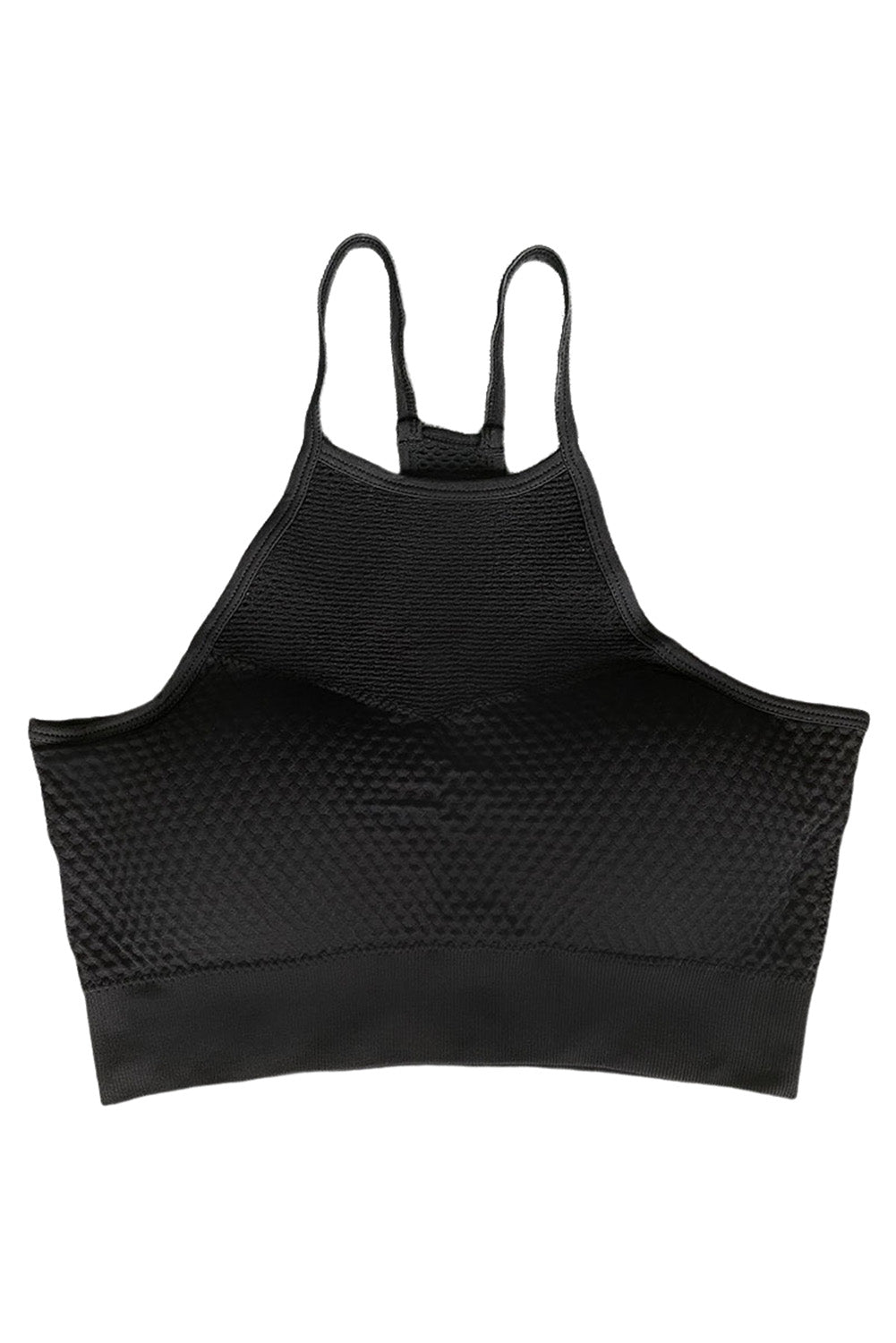 Black Mesh Hollow-out Splicing Yoga Camisole
