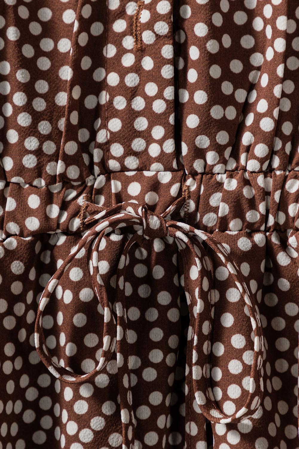 Polka Dot Print Tiered Ruffled High Waist Mini Dress