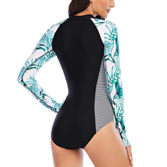 One Piece Swimsuits Long Sleeve Bathing Suit Surfing Swimwear